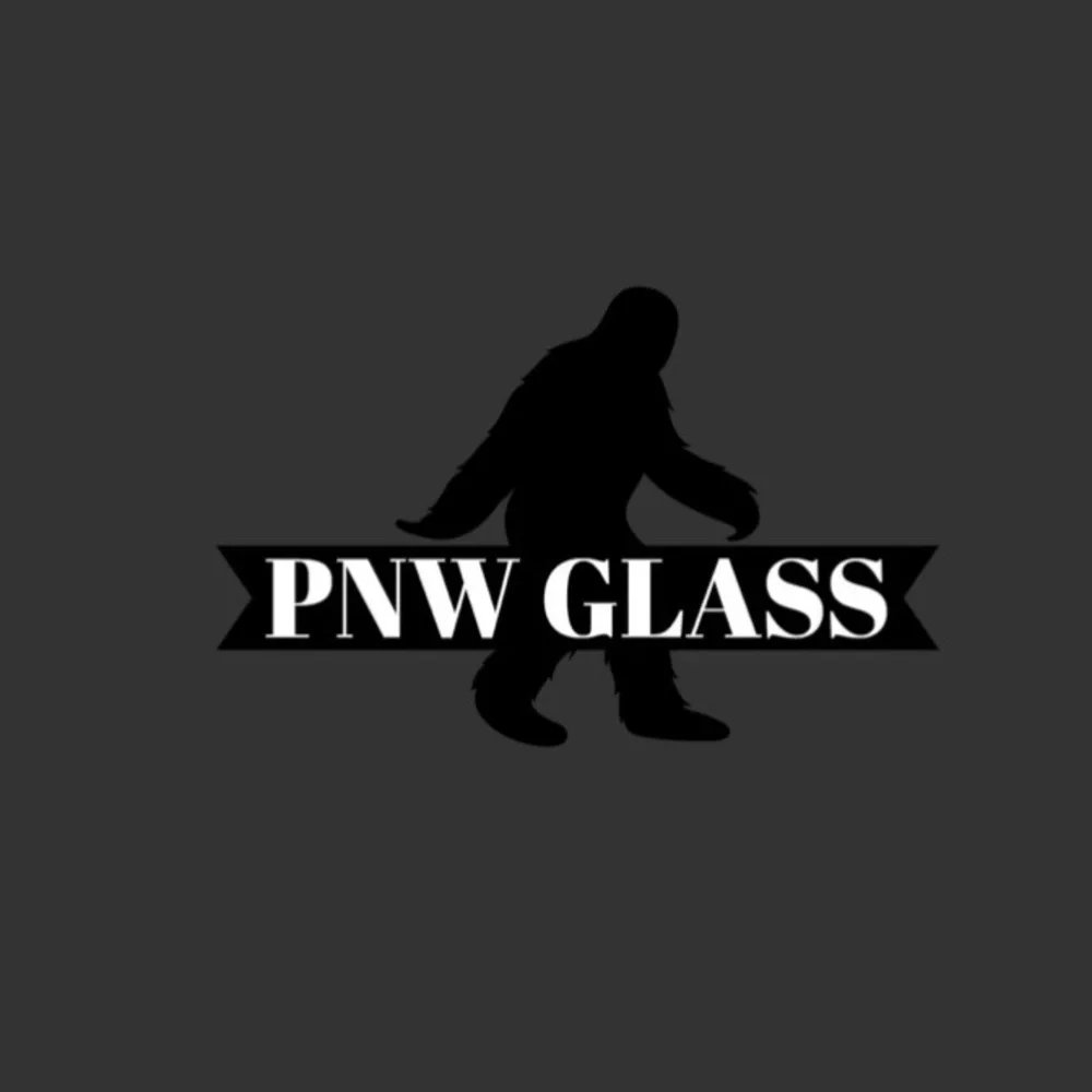 PNW GLASS. Hand blown vase  6 inch high x 5 inches wide